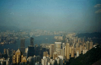 Uitzicht over Hong Kong